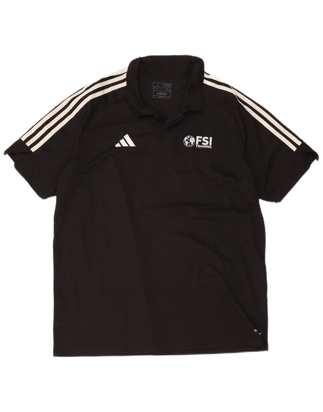 Tricou polo Adidas Aeroready Graphic Regular Fit, mare, negru, poliester