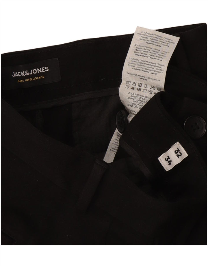 Pantaloni chino subțiri Jack & Jones pentru femei L32 L34 Poliester negru