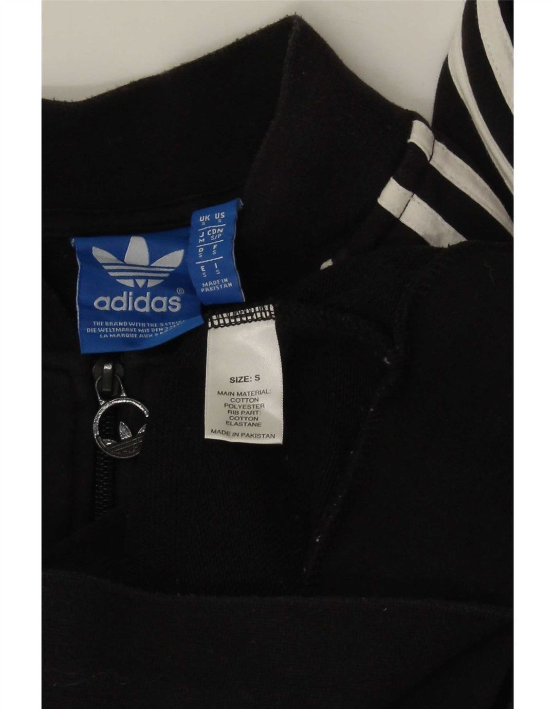 Trening pentru bărbați Adidas Top Jachetă Mic Negru Bumbac