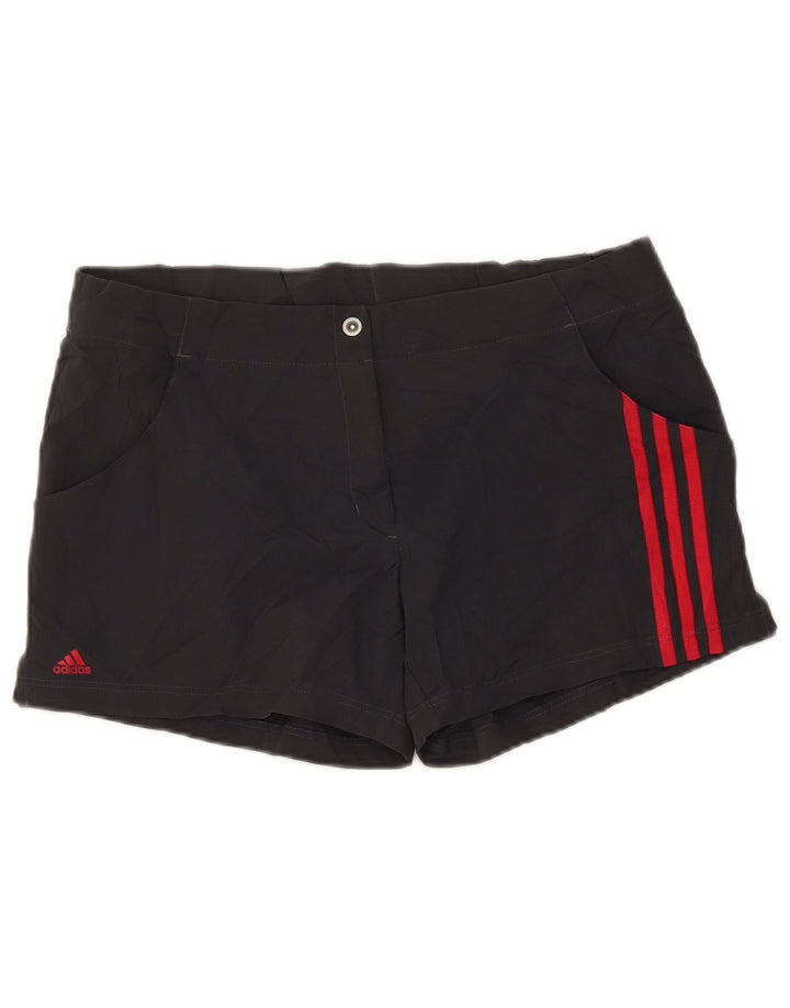 Pantaloni scurți casual Adidas Climalite pentru femei UK 12 Medium W34 Poliester gri
