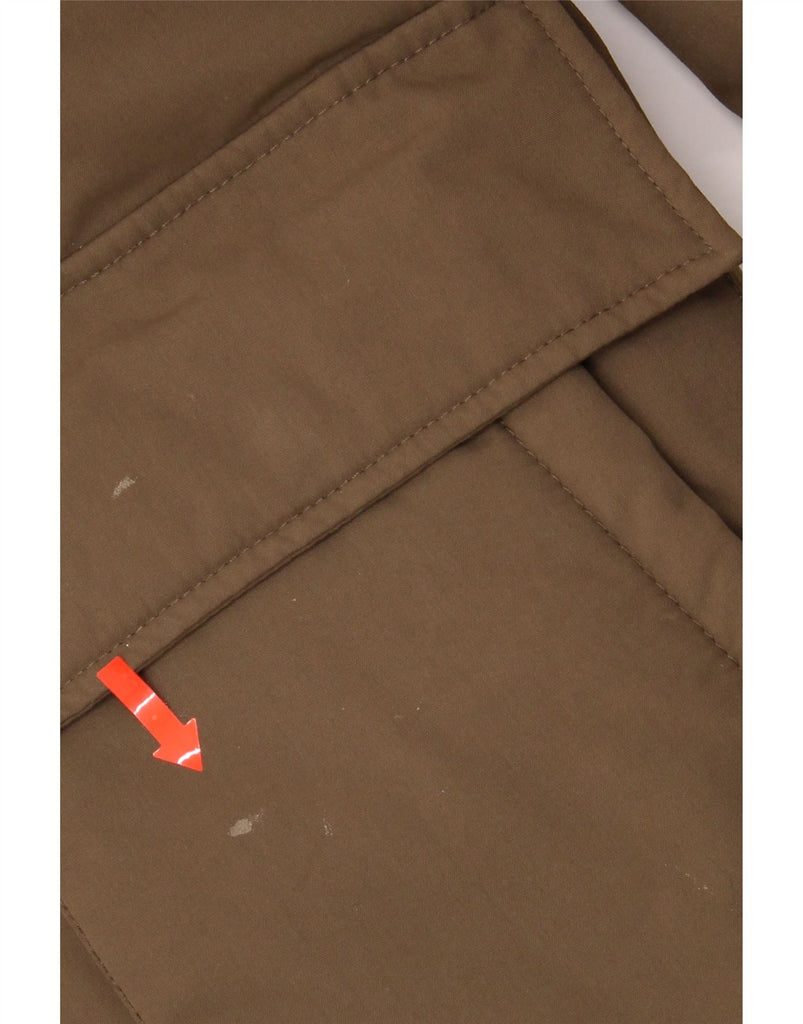 SCHOTT Mens Hooded Padded Jacket UK 38 Medium Khaki Nylon Vintage Schott and Second-Hand Schott from Messina Hembry 