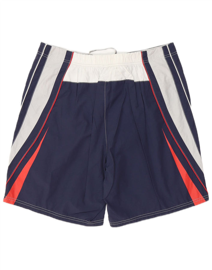 Pantaloni scurți de înot cu grafică Fila pentru bărbați, 2XL, albastru bleumarin, poliester color bloc