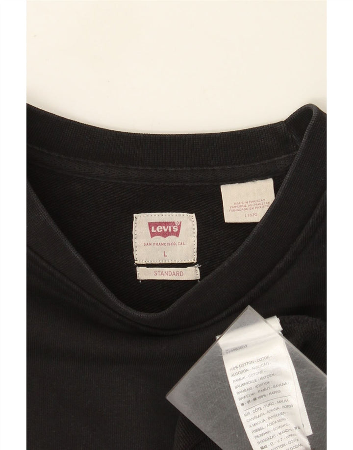 Pulover Levi's Standard pentru bărbați, mare, negru, bumbac