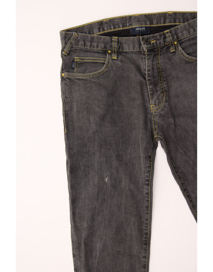 ARMANI Womens Slim Jeans W31 L31 Grey Cotton Vintage Armani and Second-Hand Armani from Messina Hembry 