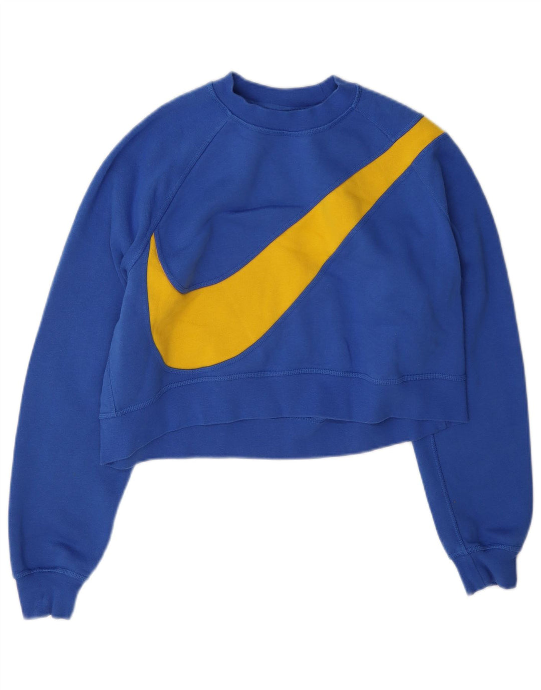 Pulover Nike Graphic Crop pentru femei UK 14 Bumbac albastru mediu
