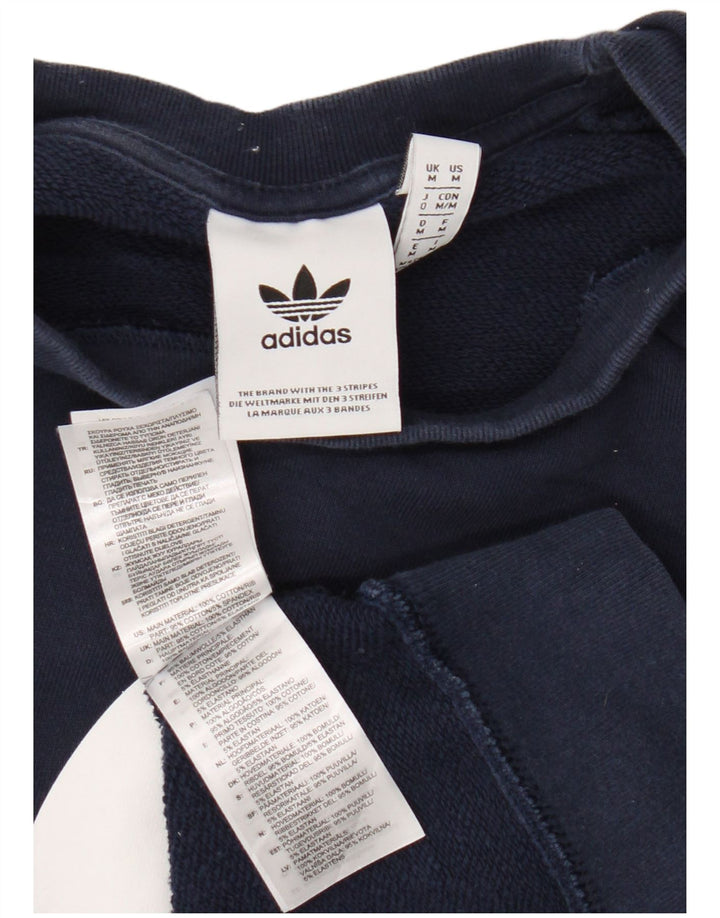 Hanorac grafic pentru bărbați Adidas Jumper mediu din bumbac bleumarin
