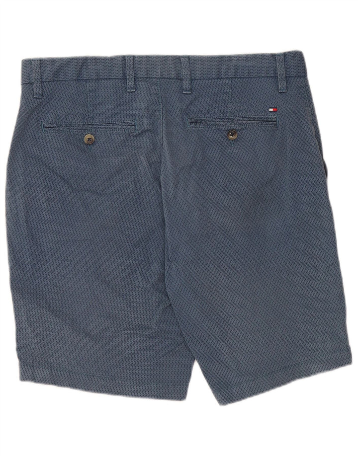 Pantaloni scurți chino Tommy Hilfiger pentru bărbați W33, bumbac geometric albastru mediu