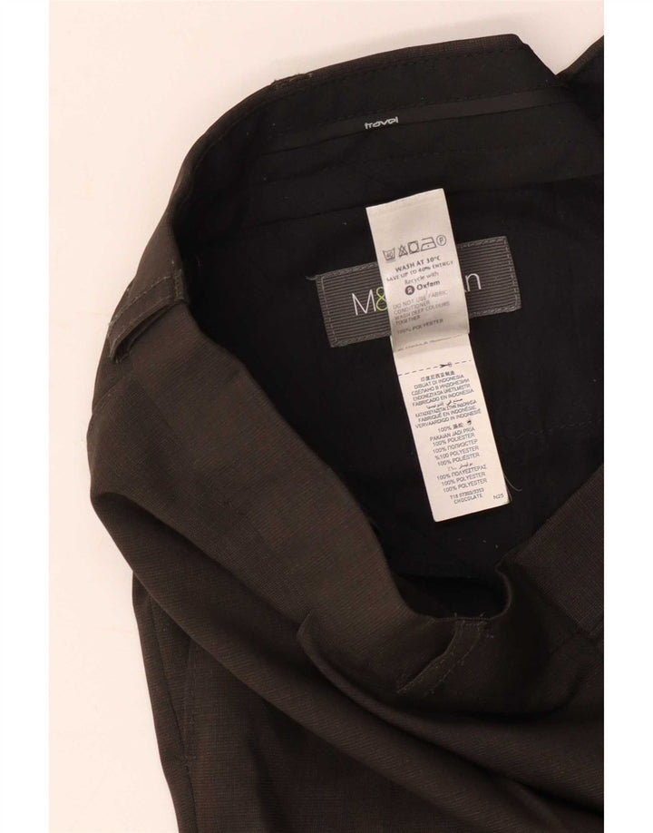 Marks & Spencer Pantaloni de costum bărbătesc L38 L31 Maro Poliester