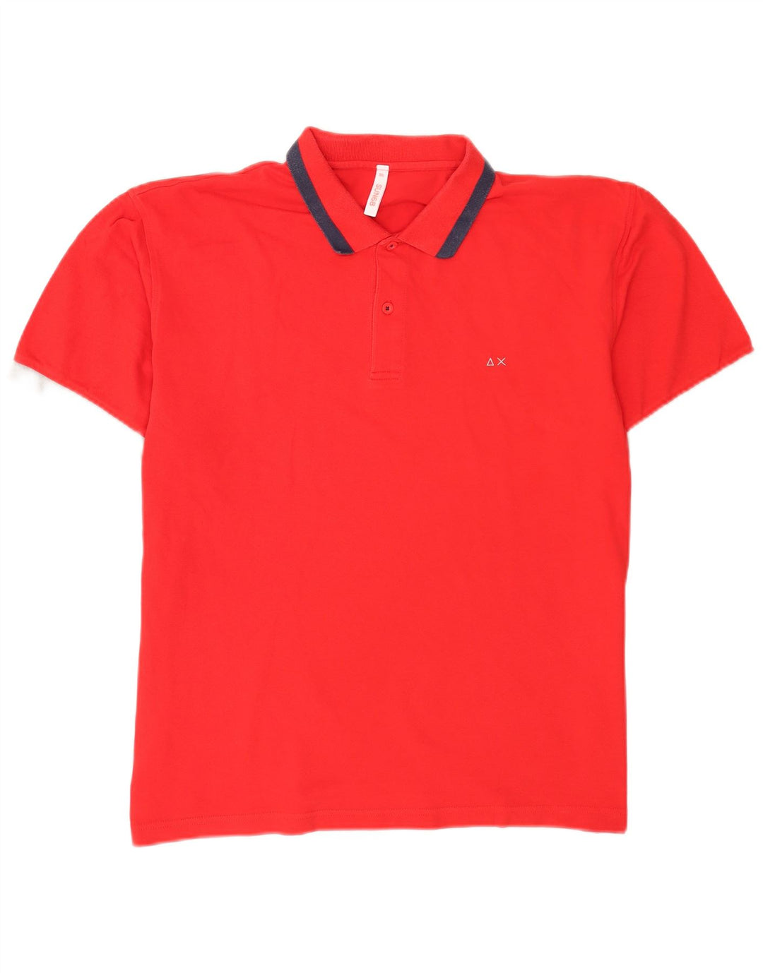Tricou polo Sun68 pentru bărbați, bumbac roșu 3XL