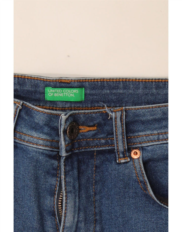 Pantaloni scurți din denim pentru femei BENETTON W30 Medium Blue
