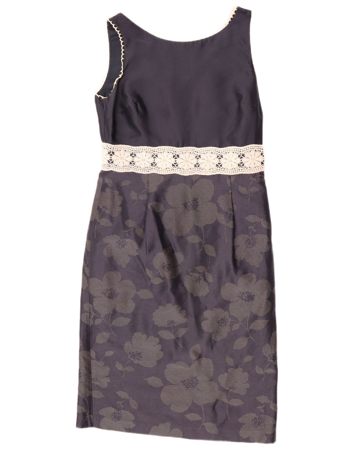 Fenn Wright Manson Rochie teacă pentru femei UK 10 Mic bleumarin Floral
