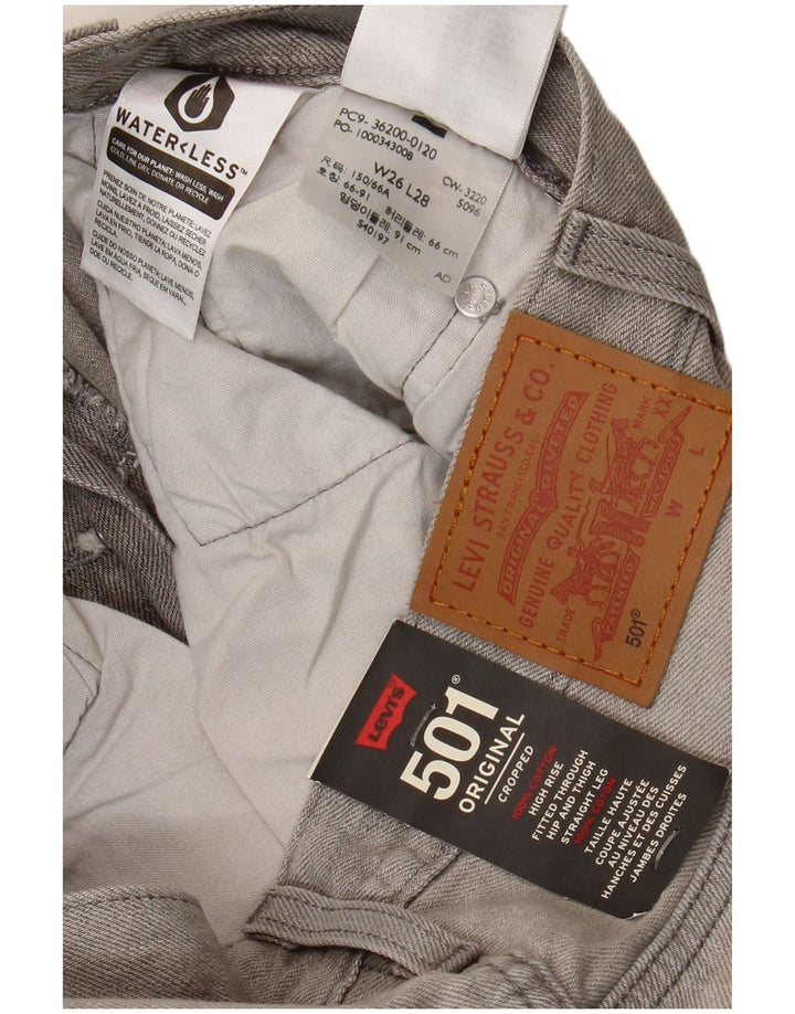Blugi drepti 501 pentru femei Levi's W26 L28 bumbac gri