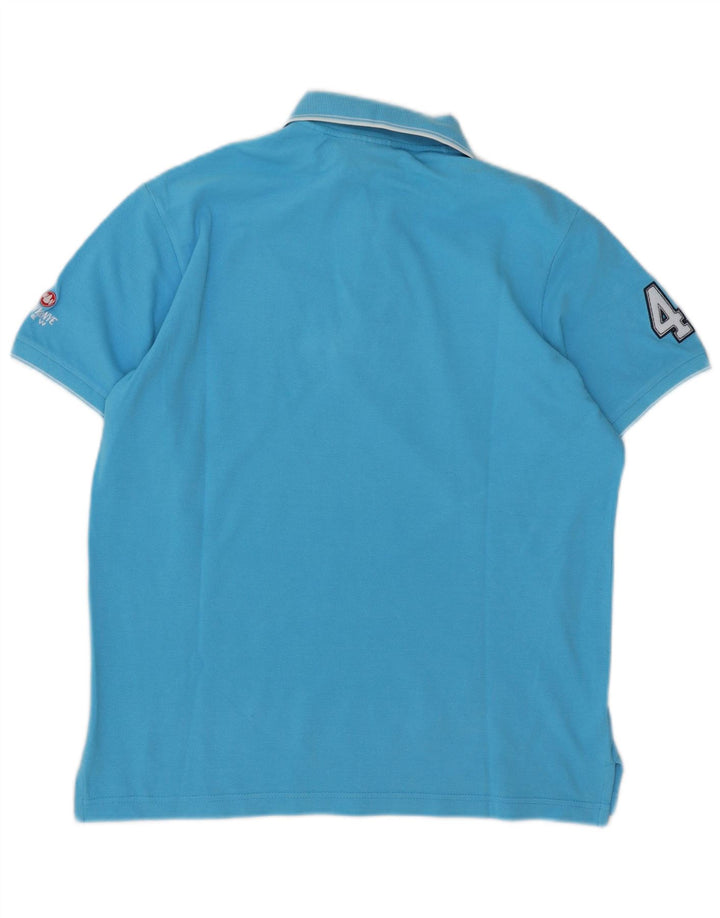 Tricou polo cu grafică pentru bărbați Murphy & Nye, mare, albastru, bumbac