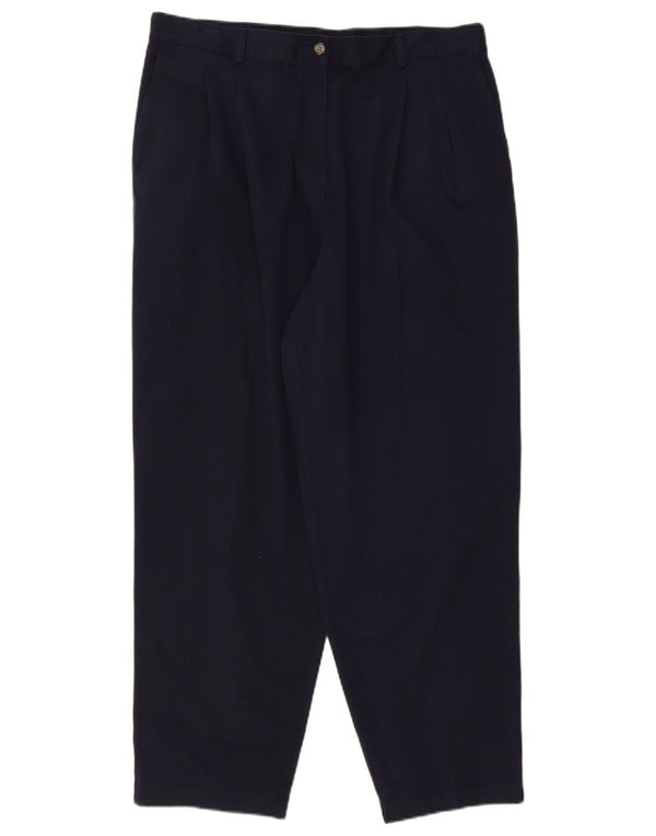 Pantaloni chino pentru femei cu talie înaltă L.L.Bean US 18 2XL W36 L29 bleumarin
