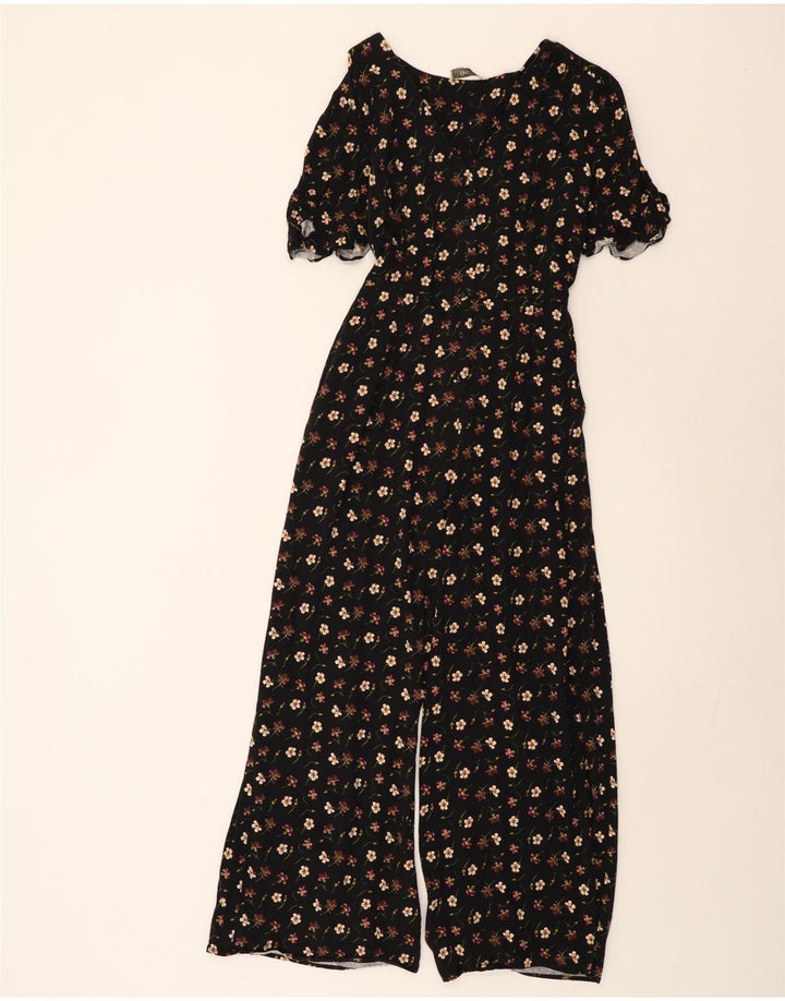 Salopetă Oasis pentru femei cu mânecă scurtă UK 14 Medium Black Floral