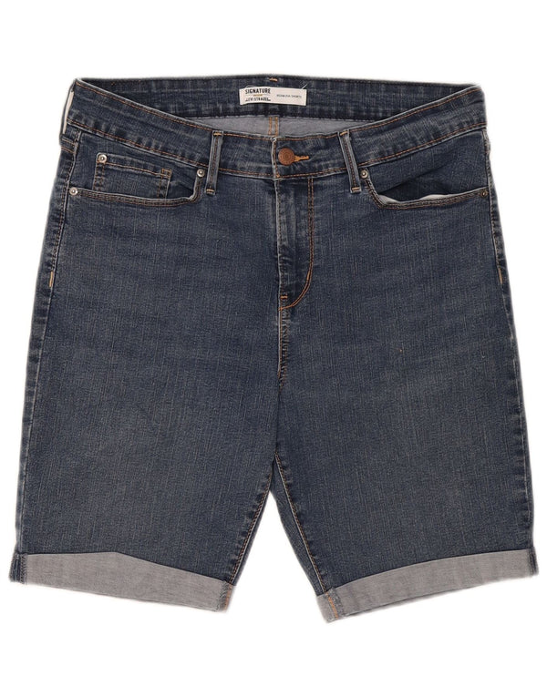 Pantaloni scurți din blugi Levi's pentru femei Signature Bermuda US 12 Large W31 Blue Cotton