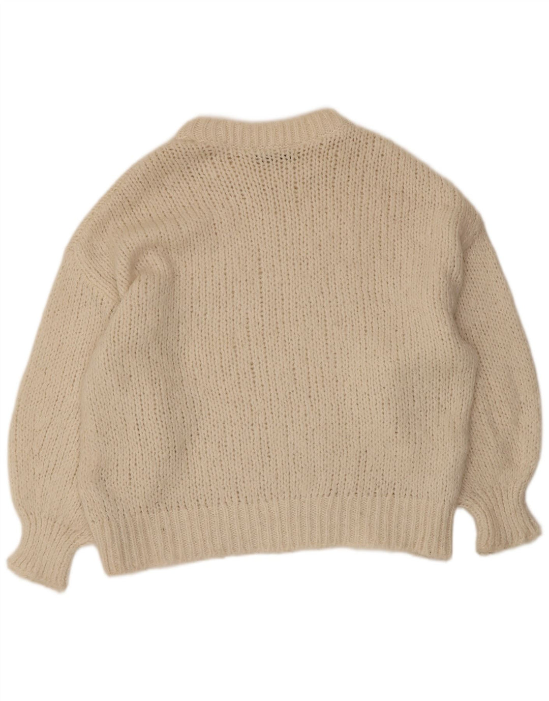 Pulover supradimensionat pentru femei Zara, cu gâtul turn, UK 10, mic, alb