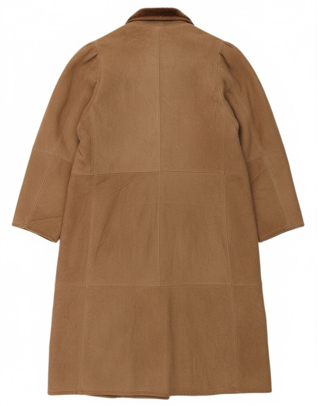 Palton vintage pentru femei din shearling UK 16 mare bej