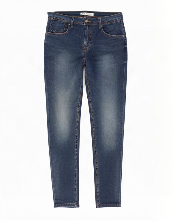 Blugi slim pentru bărbați Zara EU 42 Large W32 L29 Blue Bumbac