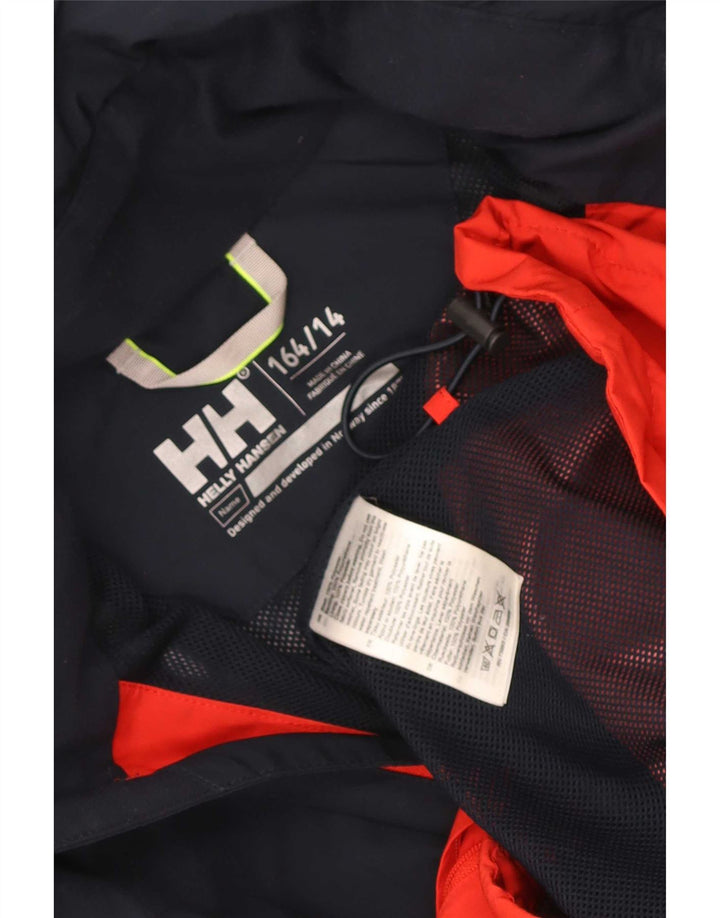 Jachetă de ploaie cu grafică Helly Hansen pentru băieți, 13-14 ani, albastru bleumarin