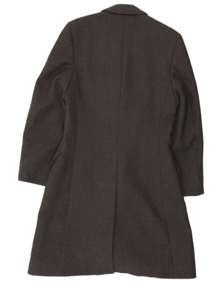 Pardesiu vintage pentru femei UK 10 mic, gri, lână