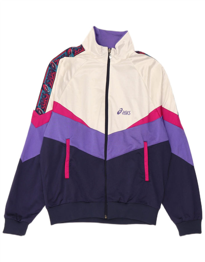 Jachetă de top pentru trening grafic Asics pentru bărbați IT 52, mare, albastru bleumarin