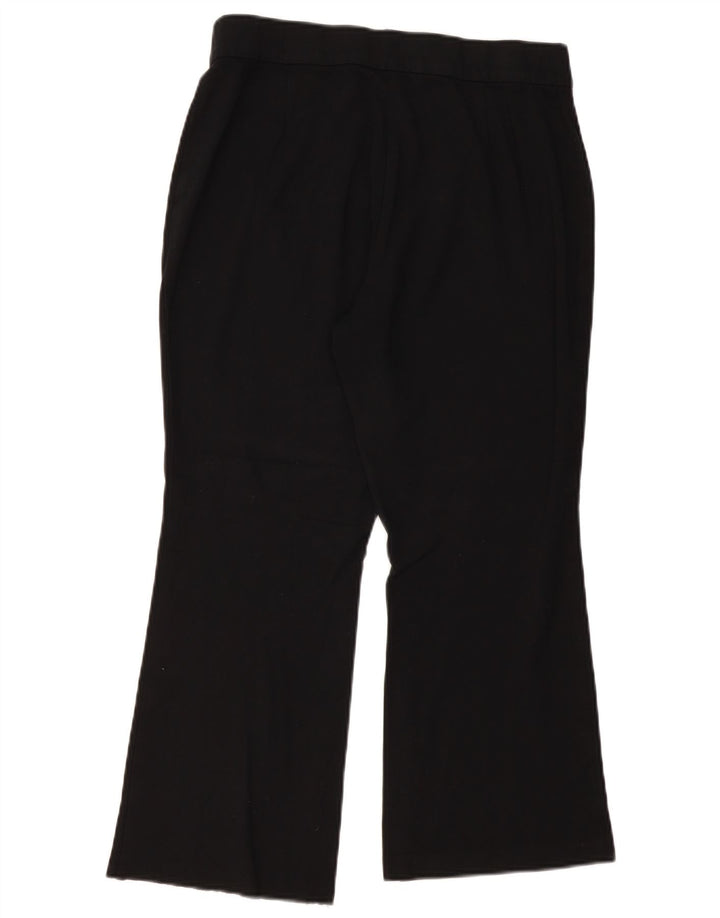 MARKS & SPENCER Pantaloni tăiați cu bootcut pentru femei UK 16 Large W32 L25 Black