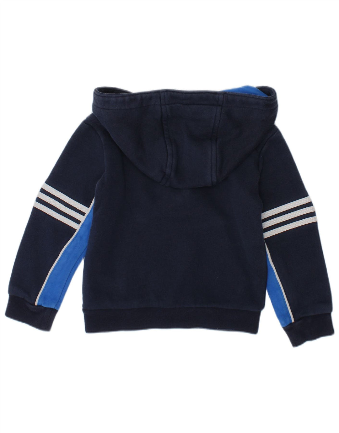 Pulover ADIDAS pentru copii, cu fermoar, cu glugă, 12-18 luni, albastru bleumarin, bloc de culoare