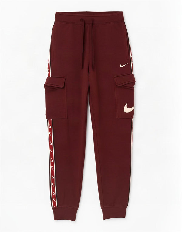Pantaloni de trening cu grafică Nike pentru bărbați Pantaloni de jogging Mici Burgundy Colorblock