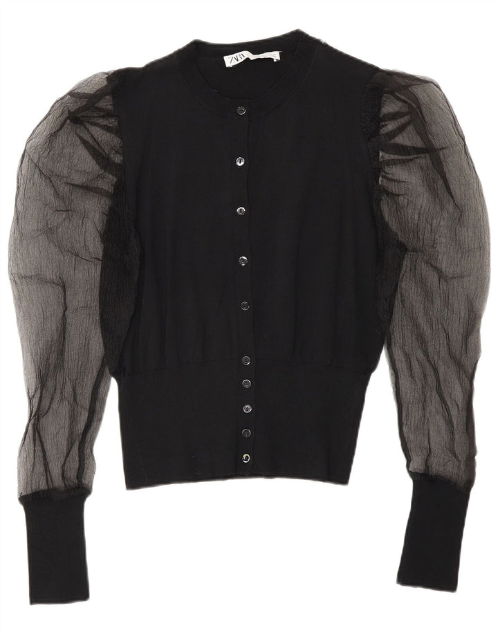 Top cardigan pentru femei Zara Mediu Negru Viscoză