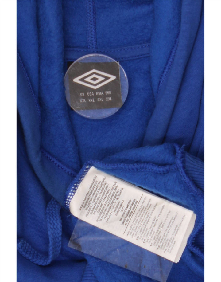UMBRO Mens Hoodie Jumper 2XL Blue Cotton Vintage Umbro and Second-Hand Umbro from Messina Hembry 