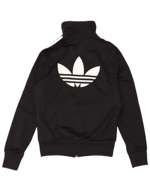 Jachetă de top cu trening grafic Adidas pentru femei UK 14 Medium Black Sports