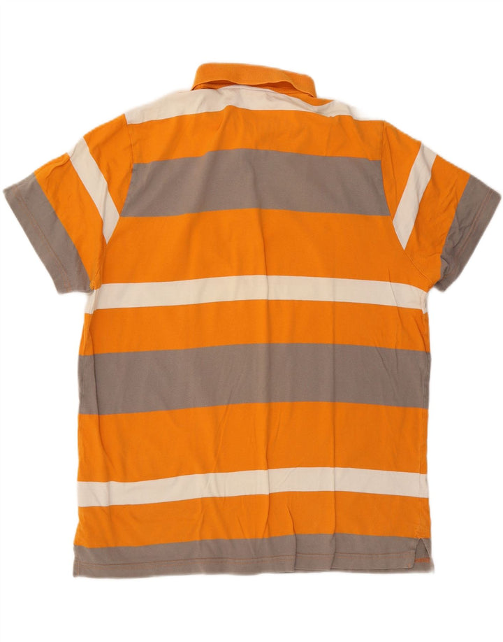 PUMA Mens Polo Shirt XL Orange Striped Vintage Puma and Second-Hand Puma from Messina Hembry 