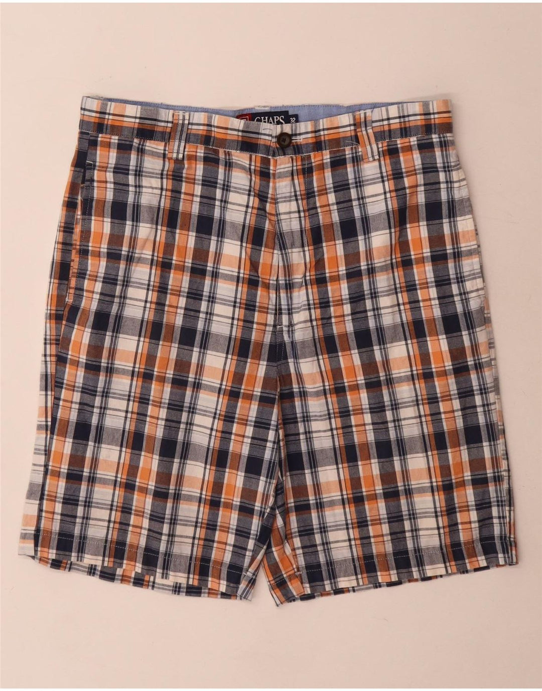 Pantaloni scurți chino pentru bărbați Chaps W32 Medium Bleumarin Check