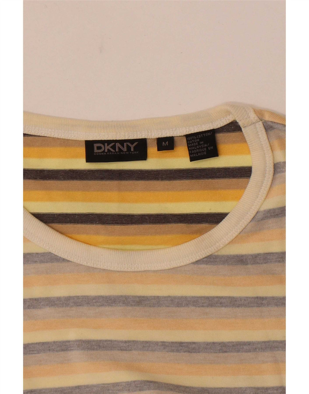 Tricou Bărbați Dkny Top Mediu Bej Bumbac cu dungi