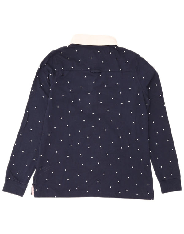 Crew Clothing Tricou polo rugby pentru femei UK 14 mare bleumarin cu pete