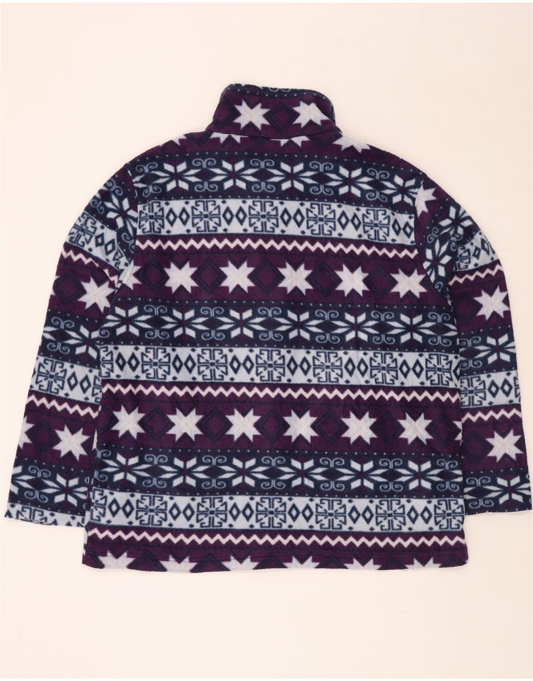 Jachetă din lână pentru femei VINTAGE UK 22 3XL Viscoză din Fair Isle violet