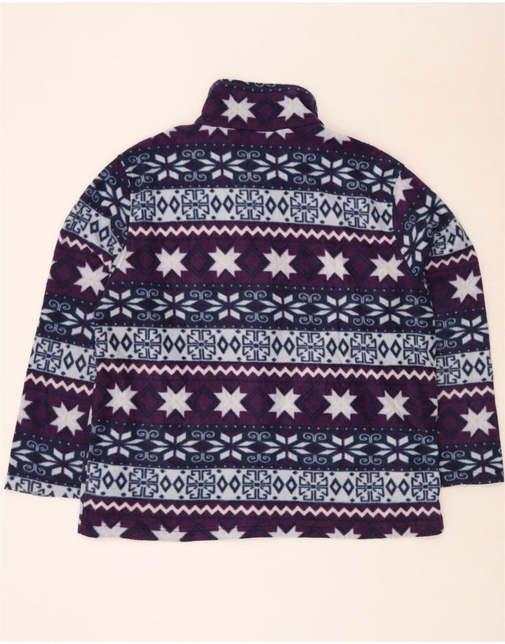 Jachetă din lână pentru femei VINTAGE UK 22 3XL Viscoză din Fair Isle violet