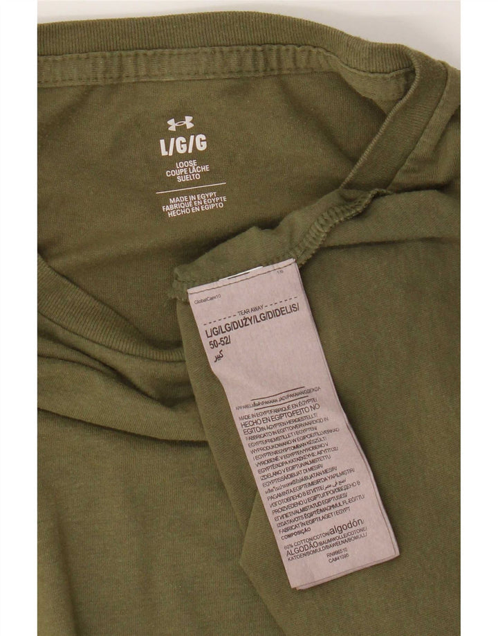 Tricou Under Armour pentru bărbați Top mare din bumbac kaki