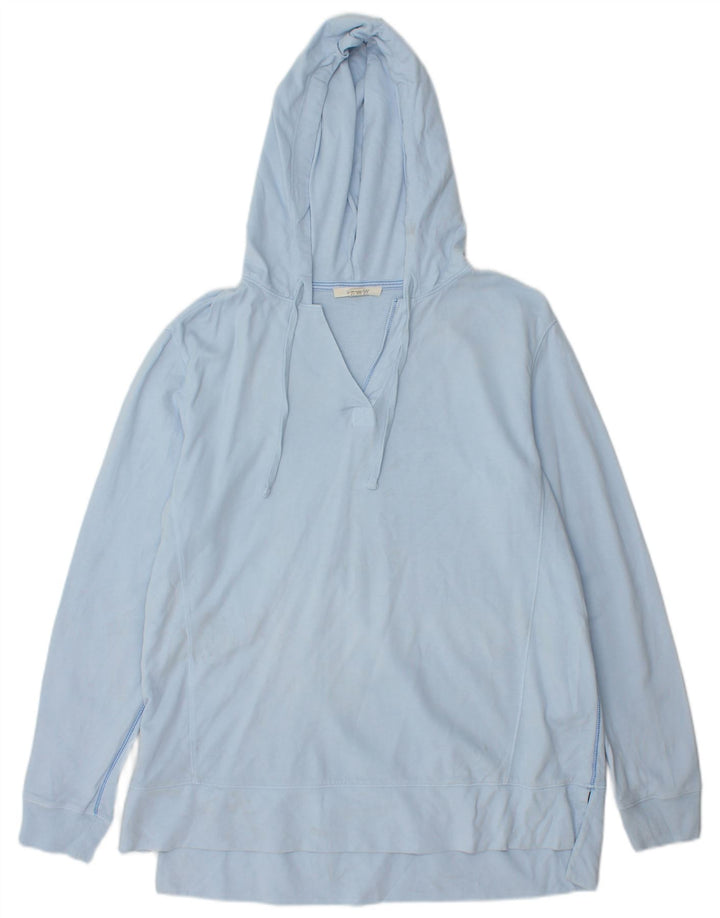 WHITE STUFF Pulover cu glugă pentru femei UK 12 Bumbac albastru mediu