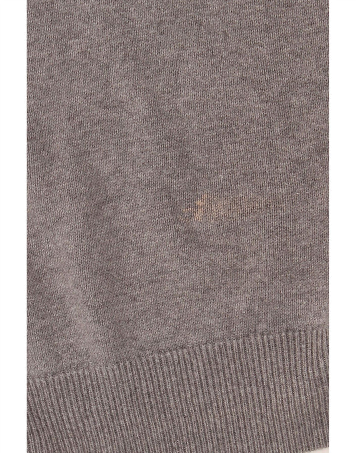 Pulover Barbour pentru bărbați, cu fermoar și gât, bumbac gri XL