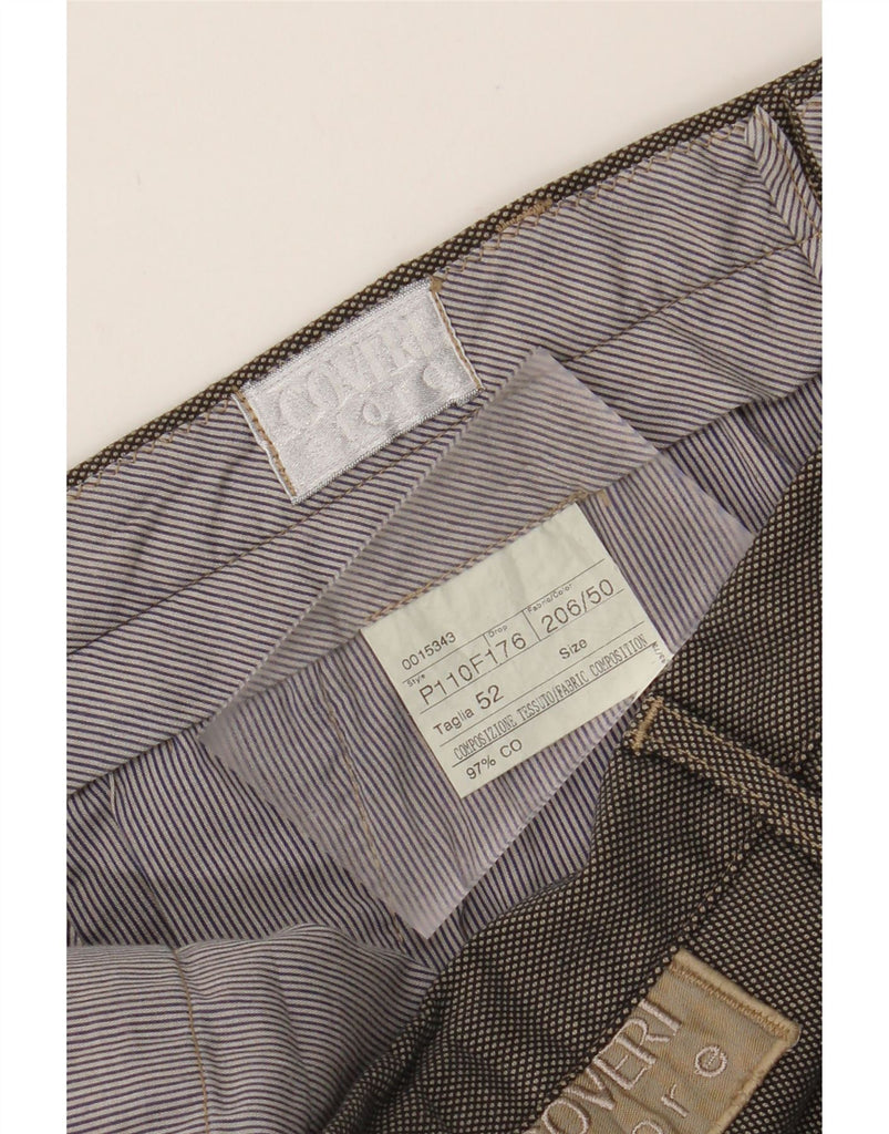 COVERI Mens Slim Chino Trousers IT 52 XL W37 L32 Brown Cotton Vintage Coveri and Second-Hand Coveri from Messina Hembry 