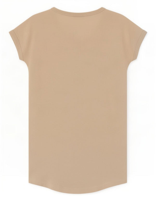 Rochie tricou pentru femei Zara UK 10 Mic Bej