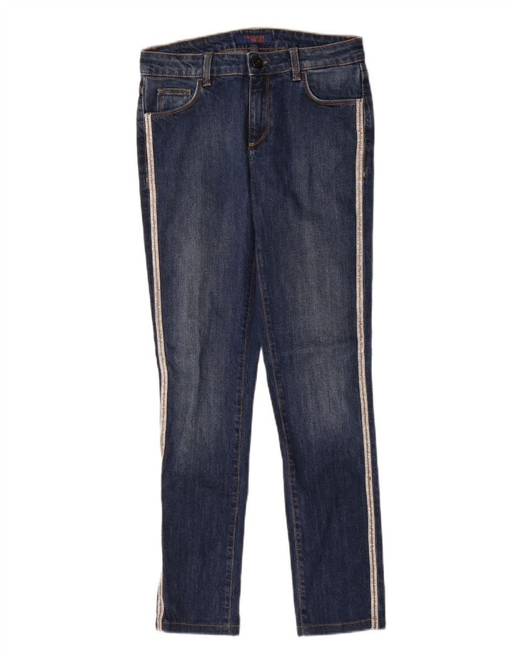 Trussardi Blugi subțiri pentru femei IT 40 Small W26 L29 Bumbac albastru