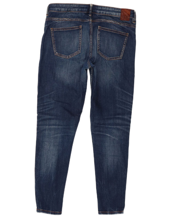 Blugi skinny distressed pentru femei Zara EU 38 Mici L28 L27 Albastru