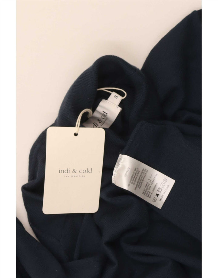 Indi & Cold Pulover supradimensionat pentru femei cu gât rulat UK 10 Mic Bleumarin