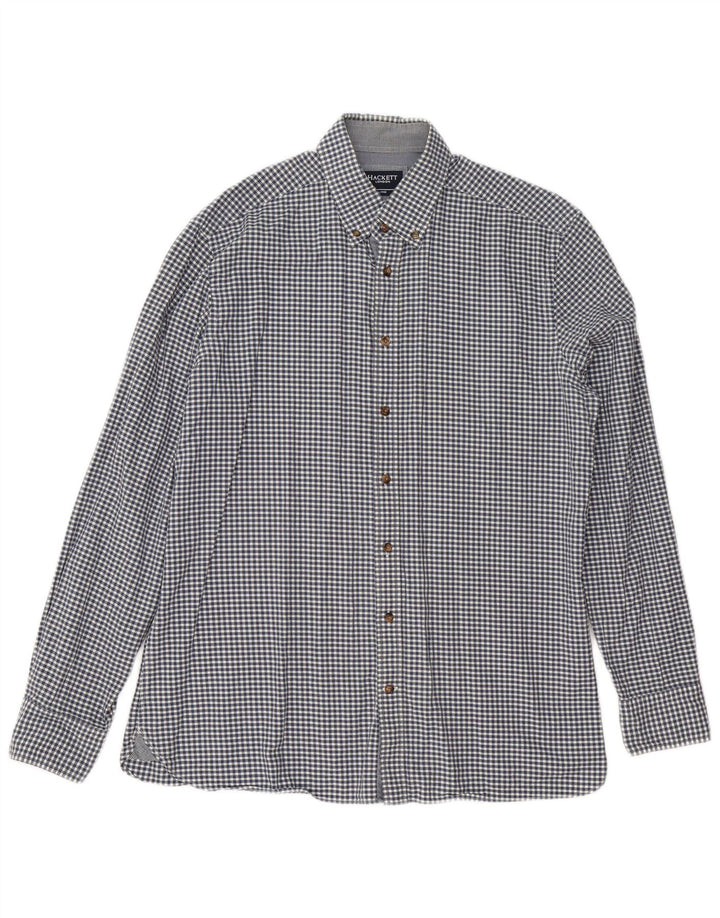 Cămașă pentru bărbați Hackett Slim Fit, mare, bleumarin, bumbac vichy