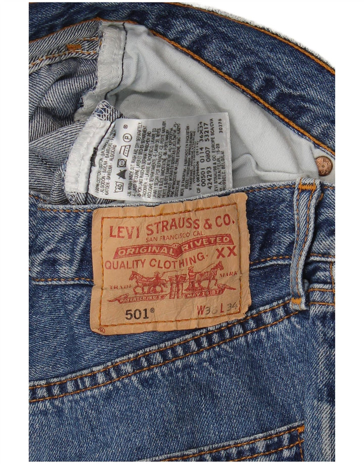 Blugi drepti pentru bărbați Levi's 501 W36 L28 Bumbac albastru