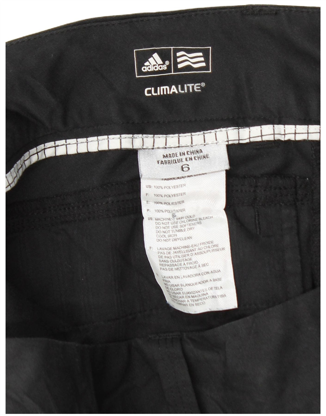 Pantaloni scurți chino Climalite ADIDAS pentru femei UK 6 XS W30 Poliester negru