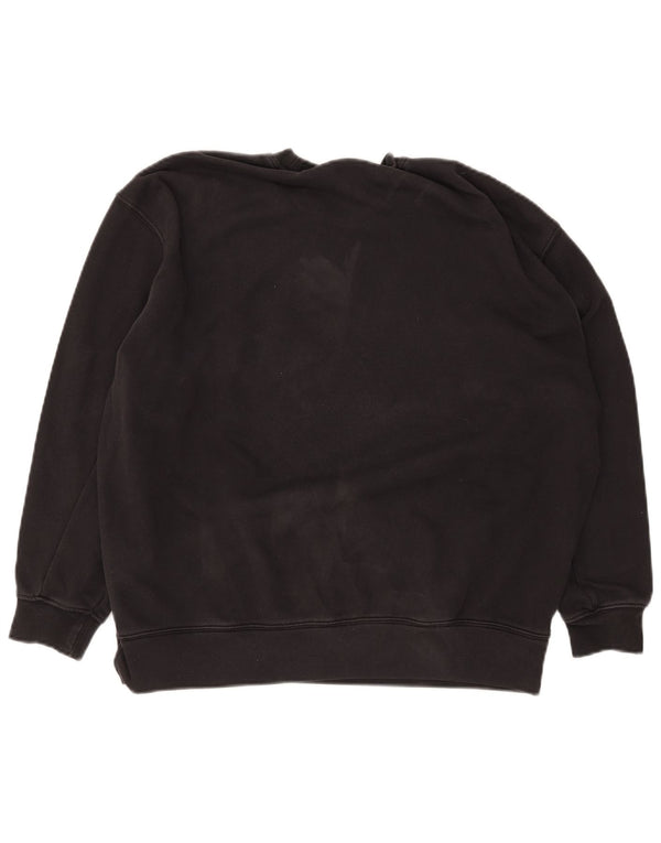 Pulover adidas pentru femei grafic supradimensionat UK 12 bumbac mediu negru